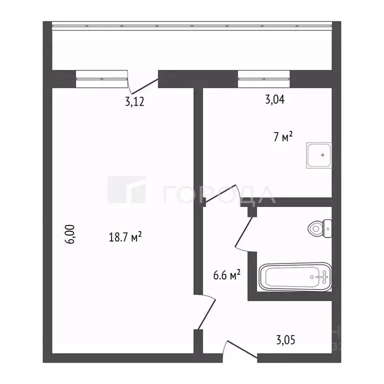 1-к кв. Томская область, Томск пос. Светлый, 8 (35.8 м) - Фото 2