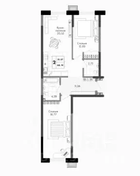 2-к кв. Краснодарский край, Краснодар ул. Имени Генерала Брусилова, ... - Фото 0