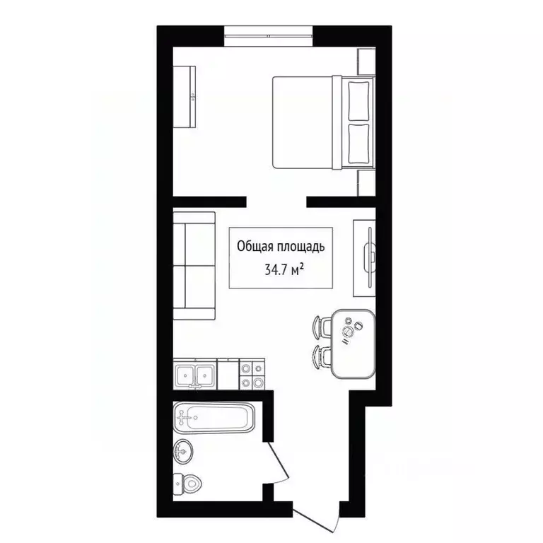 Студия Алтай, Горно-Алтайск Советская ул. (34.7 м) - Фото 1