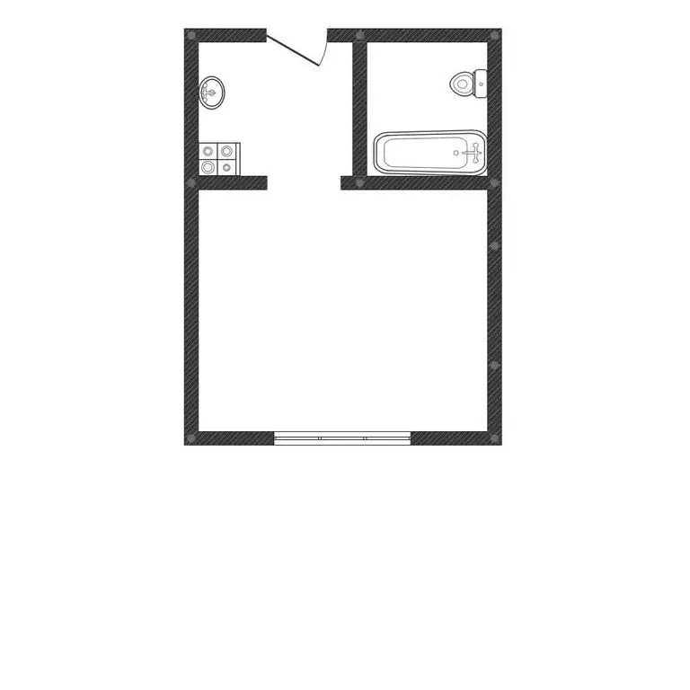 Квартира-студия: Курган, Половинская улица, 8 (18.4 м) - Фото 1