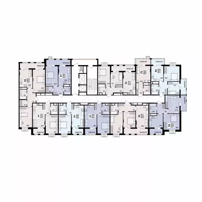 1-к. квартира, 40,1 м, 15/16 эт. - Фото 1