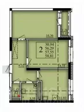 2-к кв. Башкортостан, Уфа Затон-Восточный жилрайон, Паруса жилой ... - Фото 1