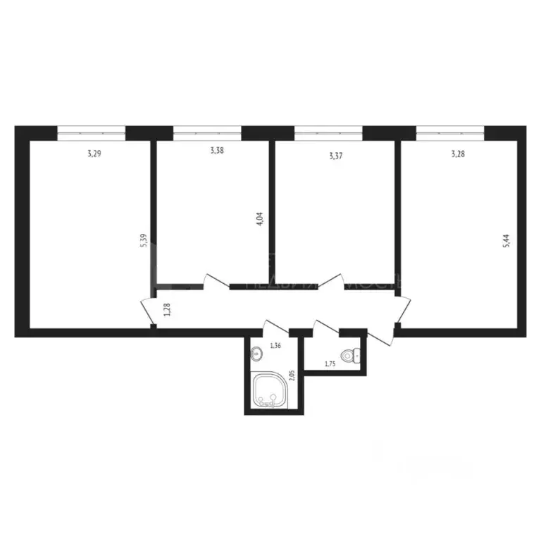 3-к кв. Тюменская область, Тюмень ул. Шишкова, 17 (86.4 м) - Фото 2
