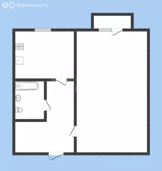 1-комнатная квартира: Нерехта, улица Металлистов, 8 (30 м) - Фото 0