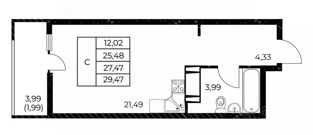 Студия Ростовская область, Ростов-на-Дону Звезда Столицы 2 жилой ... - Фото 1