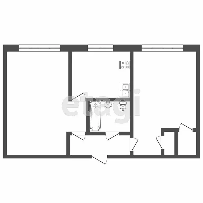 2-комнатная квартира: Тверь, улица Фадеева, 35 (43.2 м) - Фото 1