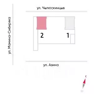 2-к кв. Свердловская область, Екатеринбург Центральный жилрайон, Азина ... - Фото 1