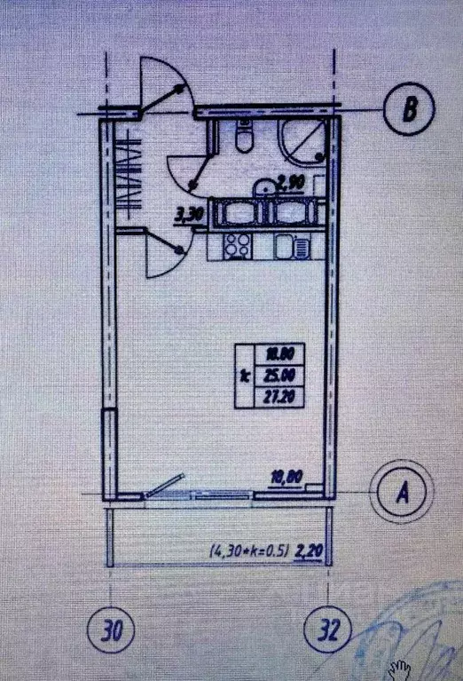 Квартира, студия, 25.3 м - Фото 2