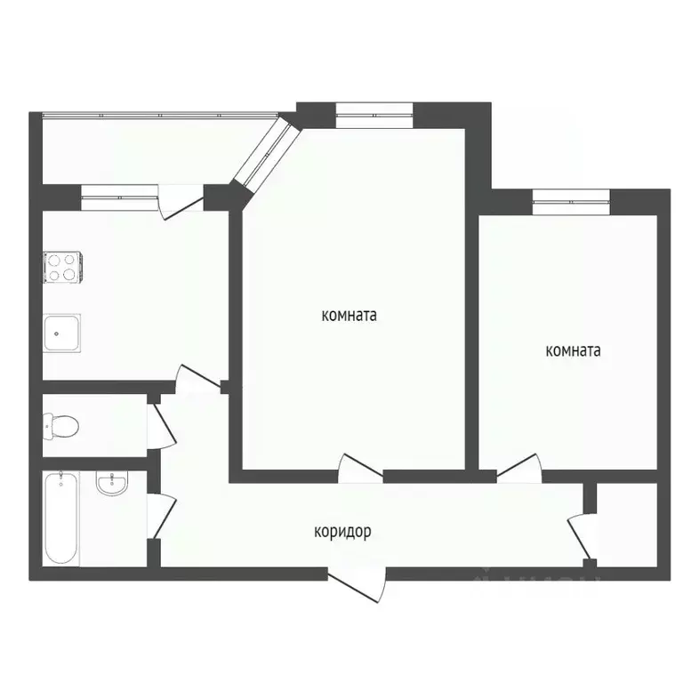 2-к кв. Ханты-Мансийский АО, Сургут Быстринская ул., 18 (56.1 м) - Фото 2