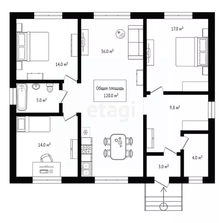 Дом в Новосибирская область, Новосибирский район, Каменский сельсовет, ... - Фото 2