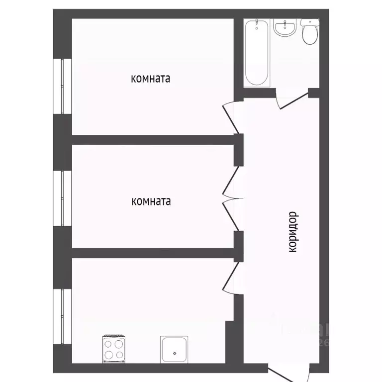 2-к кв. Ханты-Мансийский АО, Сургут ул. Ивана Захарова, 13/1 (56.6 м) - Фото 1