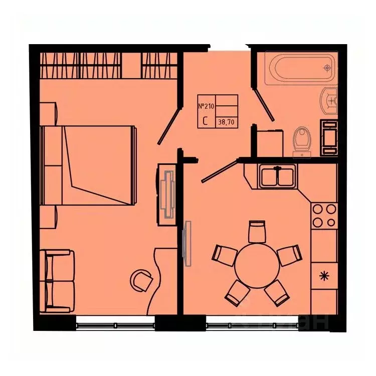 1-к кв. Ленинградская область, Коммунар г. Гатчинский муниципальный ... - Фото 1