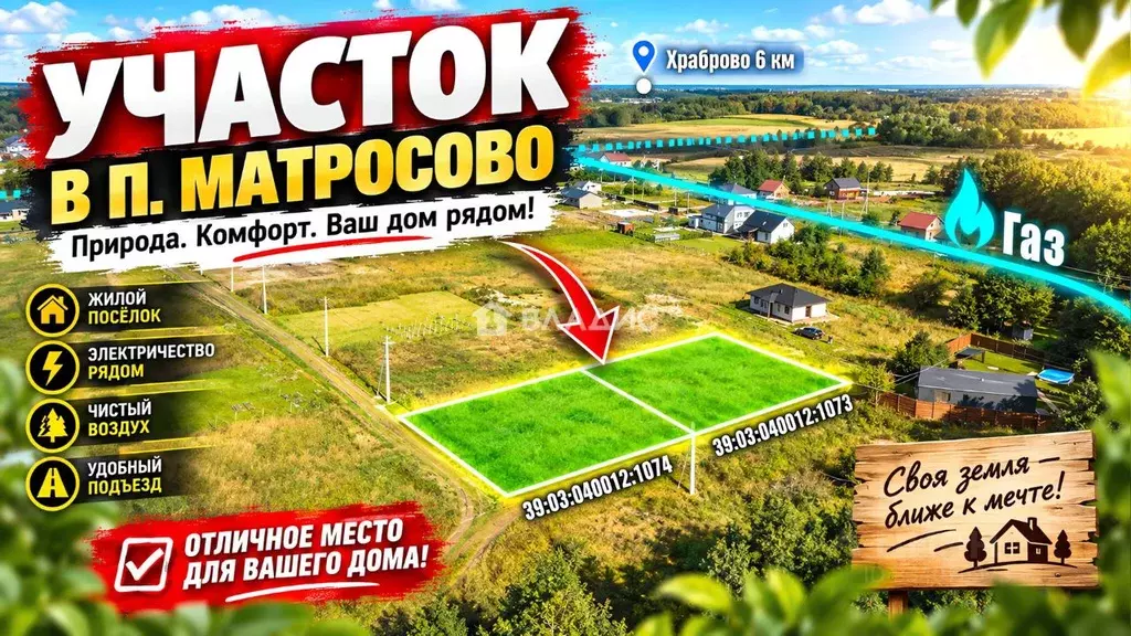 Участок в Калининградская область, Гурьевский муниципальный округ, ... - Фото 1
