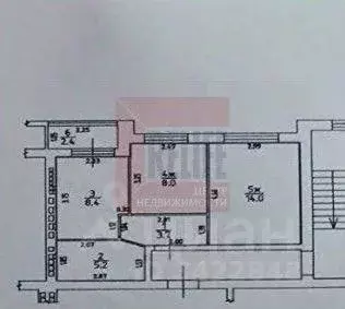 2-к кв. Калининградская область, Гурьевск бул. Пражский, 14 (39.3 м) - Фото 2