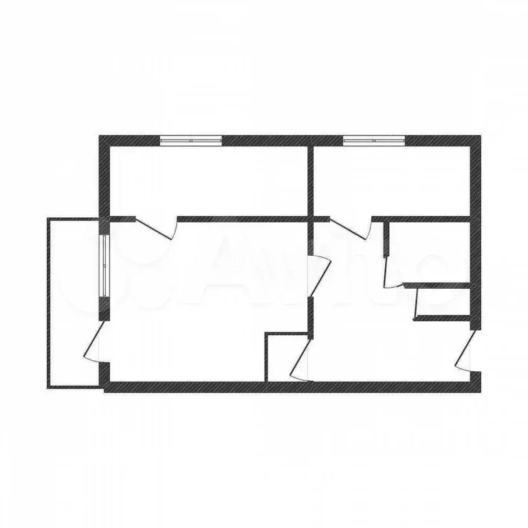 2-к. квартира, 43,8 м, 2/5 эт. - Фото 0