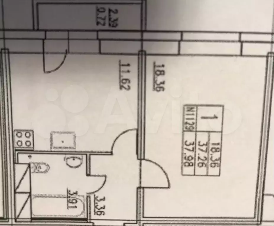 1-к. квартира, 40 м, 4/22 эт. - Фото 0