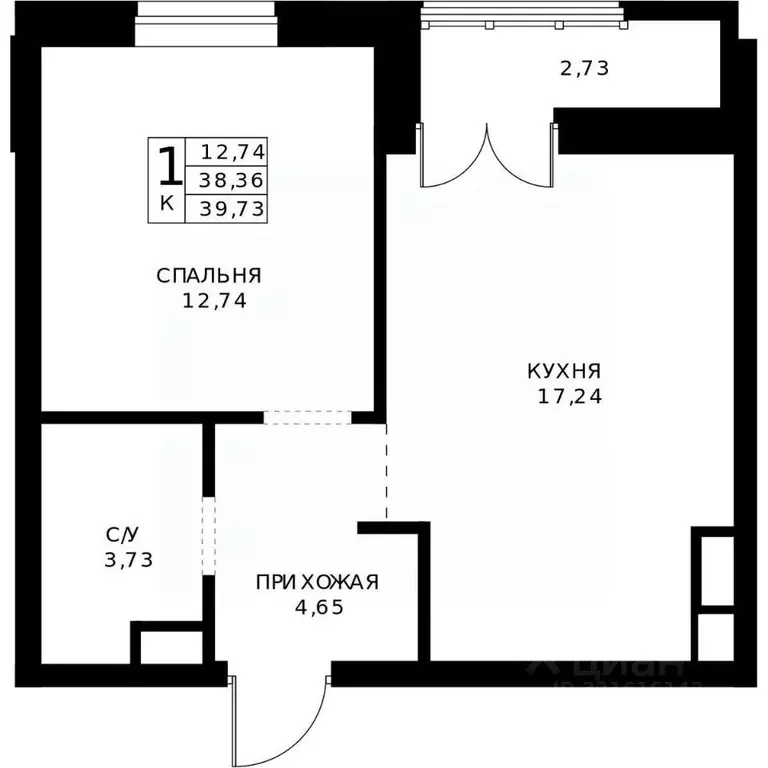 1-к кв. Нижегородская область, Нижний Новгород Ленгородок мкр, Мед ... - Фото 1