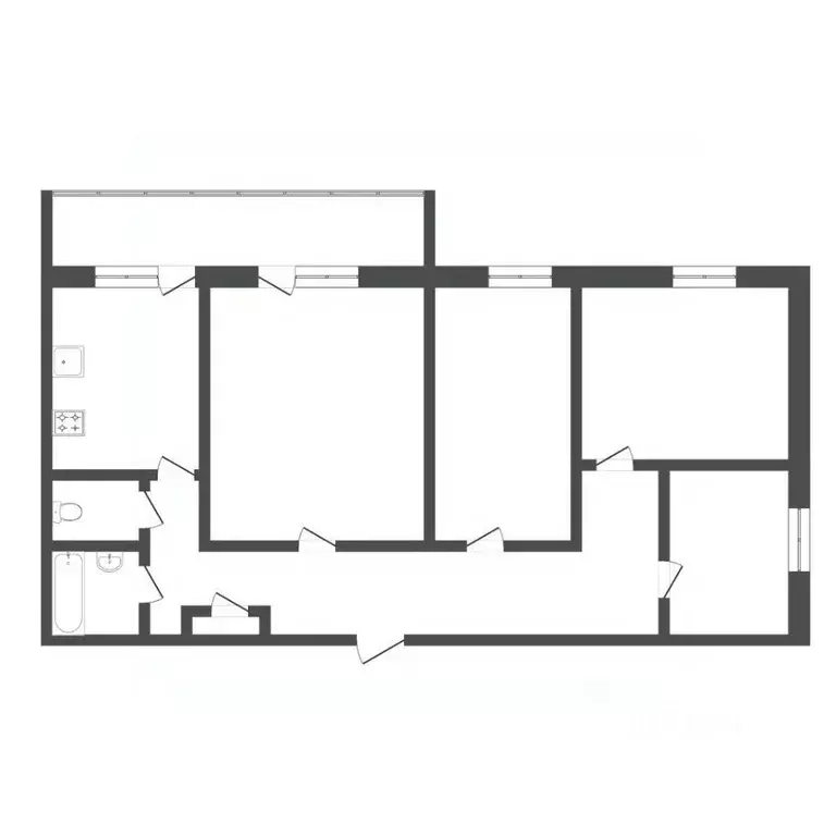 4-к кв. Тюменская область, Тюмень ул. Дружбы, 169 (72.8 м) - Фото 2