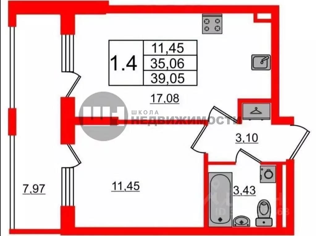 1-к кв. Санкт-Петербург пос. Стрельна, ул. Константина Тимошинина, 4 ... - Фото 2