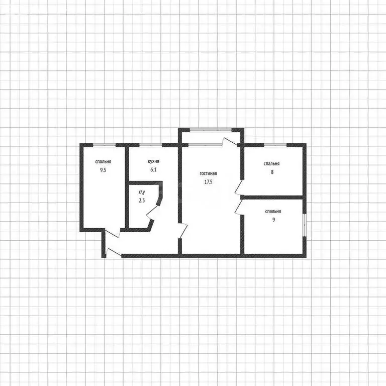 4-комнатная квартира: Махачкала, проспект Имама Шамиля, 88 (60 м) - Фото 1