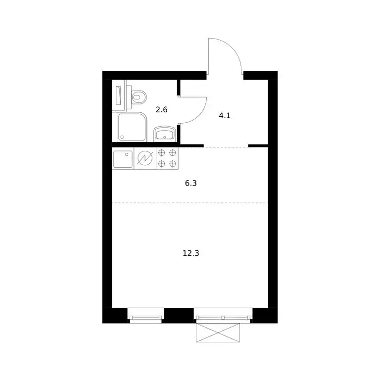 Квартира-студия: Новое Девяткино, жилой комплекс Заречный Парк, 6 ... - Фото 1
