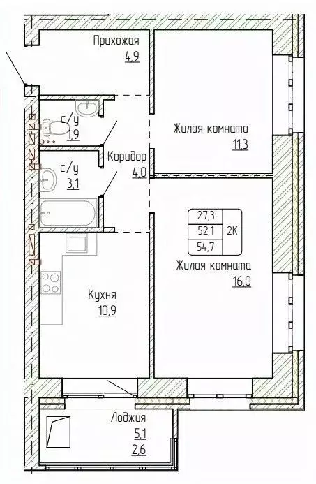 2-к кв. Алтайский край, Новоалтайск ул. Титова, 6 (54.7 м) - Фото 0