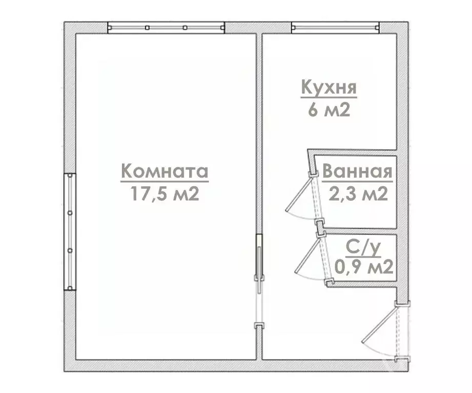 1-к кв. Санкт-Петербург Северный просп., 61К4 (31.5 м) - Фото 2