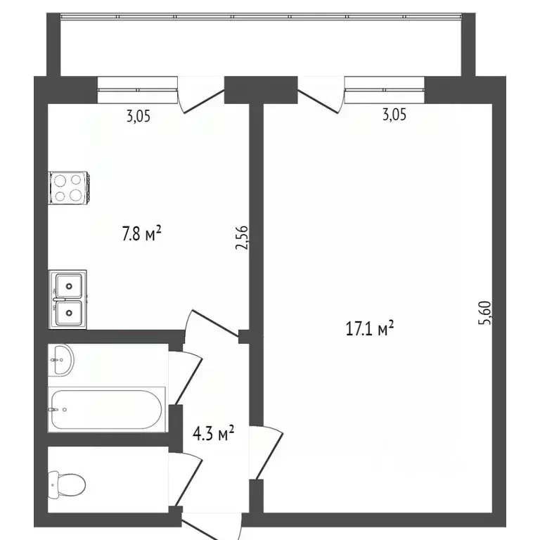 1-к кв. Ямало-Ненецкий АО, Новый Уренгой Лимбяяха мкр, Приозерный мкр, ... - Фото 2