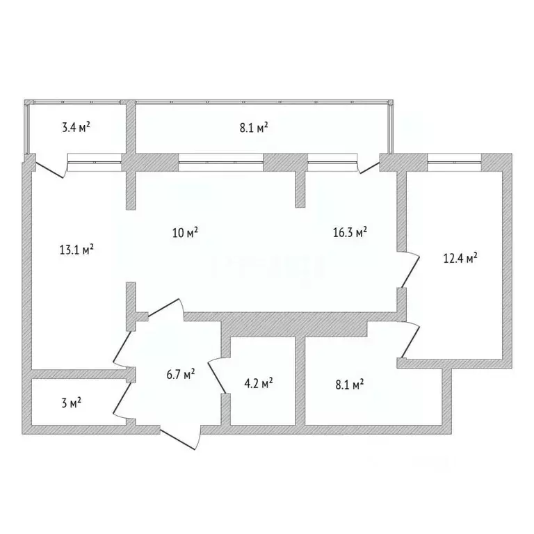 3-к кв. Нижегородская область, Нижний Новгород ул. Июльских Дней, 1к2 ... - Фото 2