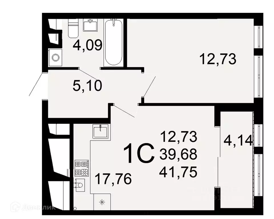 1-к кв. Рязанская область, Рязань Льговская ул., 10 (41.75 м) - Фото 0