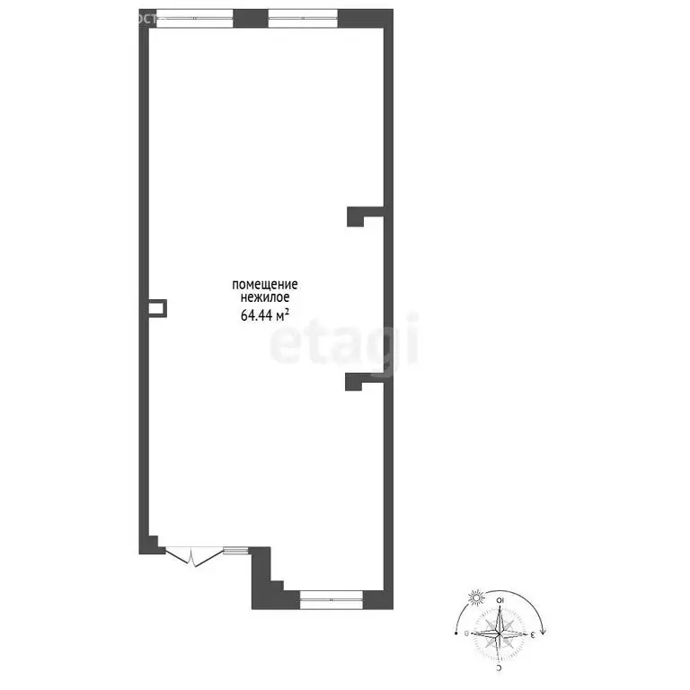 Помещение свободного назначения (64.44 м) - Фото 1