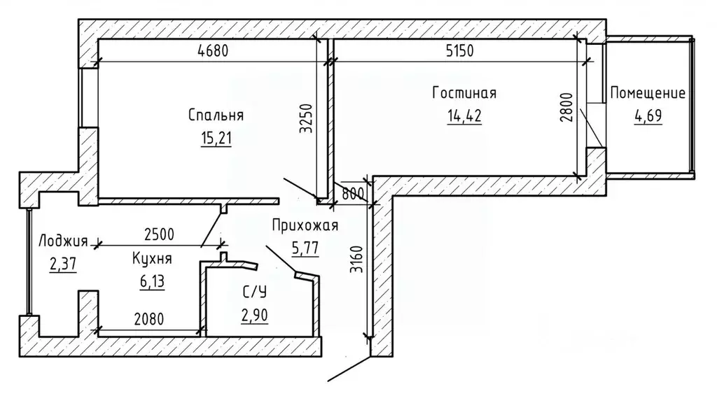 2-к кв. Кабардино-Балкария, Нальчик Чегемская ул. (44.0 м) - Фото 2