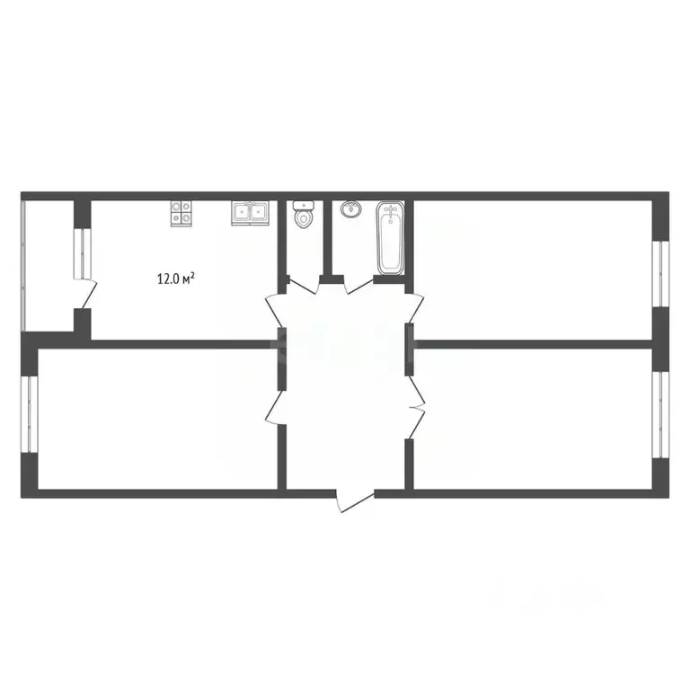 3-к кв. Ставропольский край, Пятигорск ул. Власова (95.0 м) - Фото 2