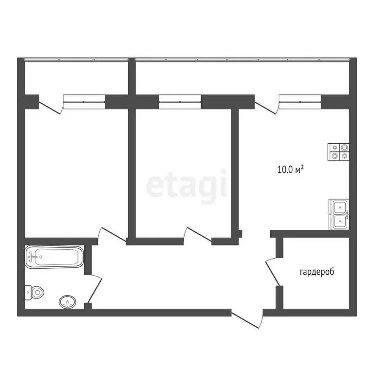 3-комнатная квартира: Сыктывкар, Тентюковская улица, 304 (53.3 м) - Фото 1