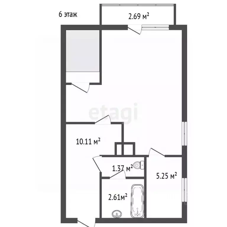 3-к кв. Ленинградская область, Гатчина бул. Авиаторов, 3к1 (77.5 м) - Фото 2