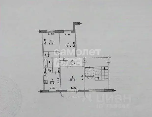 3-к кв. Новосибирская область, Новосибирск ул. Белинского, 3 (64.9 м) - Фото 2