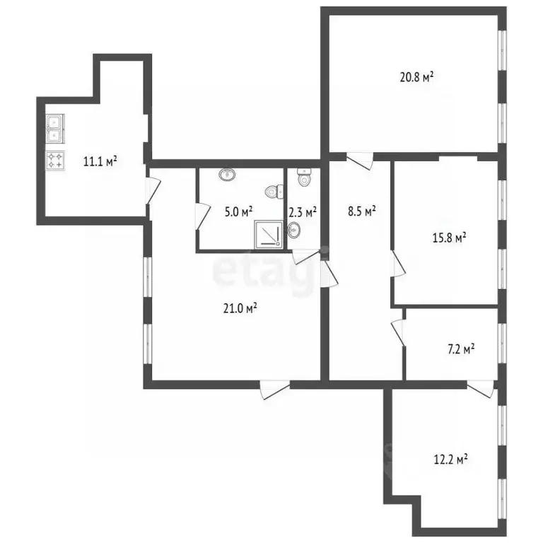 4-к кв. Санкт-Петербург наб. Канала Грибоедова, 96 (103.8 м) - Фото 1