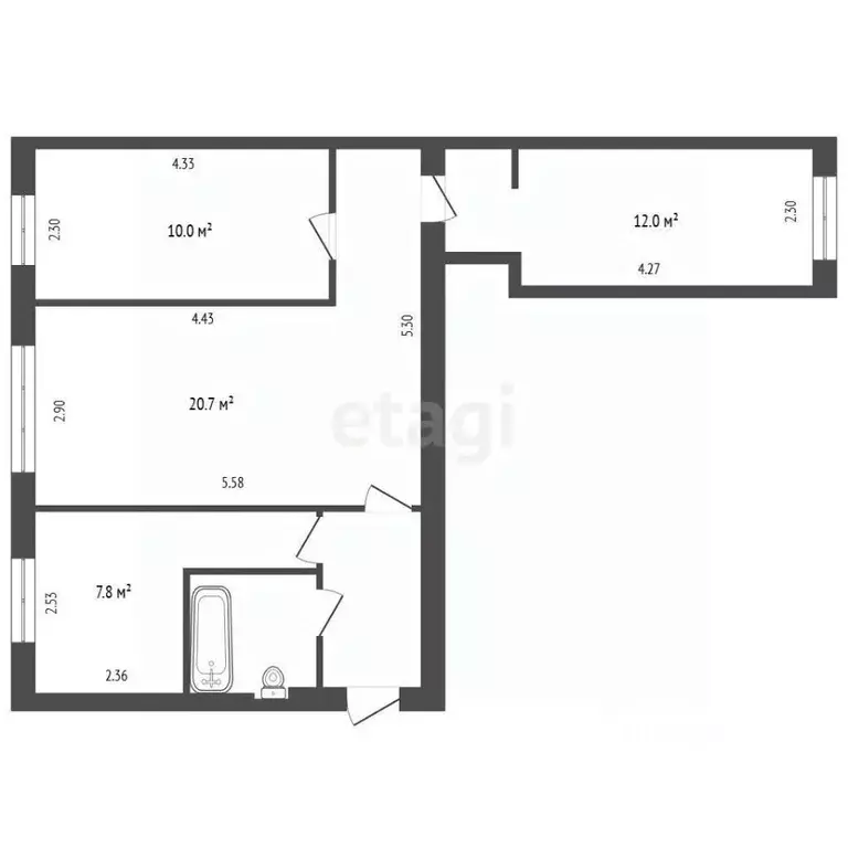 3-к кв. Владимирская область, Петушки Советская пл., 1 (56.4 м) - Фото 2