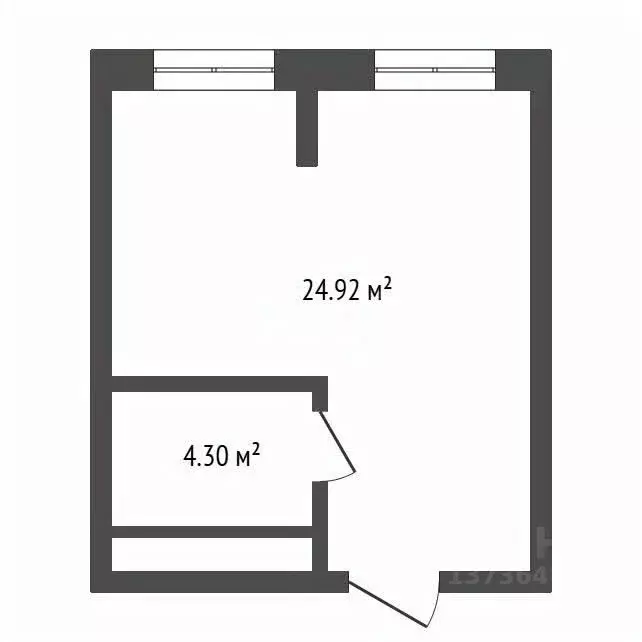 Студия Амурская область, Благовещенск Краснофлотская ул., 180 (26.6 м) - Фото 2