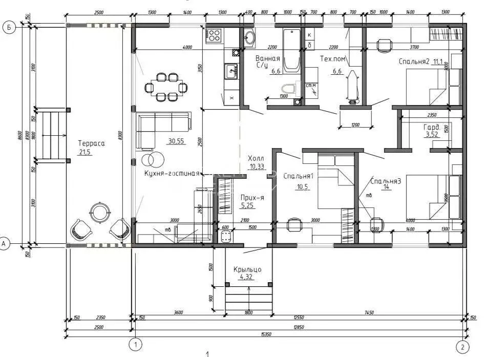 Дом в село Бессоновка, Садовая улица, 1 (121 м) - Фото 2