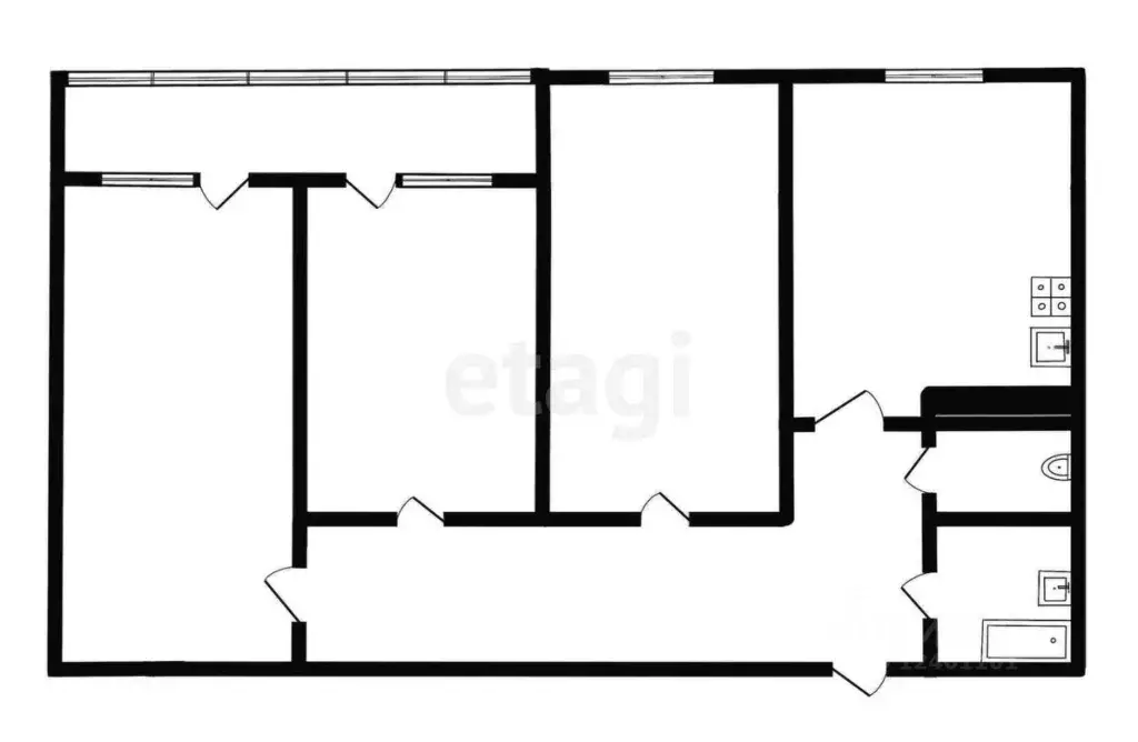 3-к кв. Краснодарский край, Анапа проезд Солдатских Матерей, 6Бк2 ... - Фото 2
