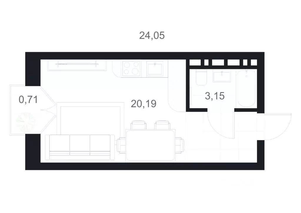 Студия Дагестан, Каспийск ул. М. Халилова, 1А (24.05 м) - Фото 1