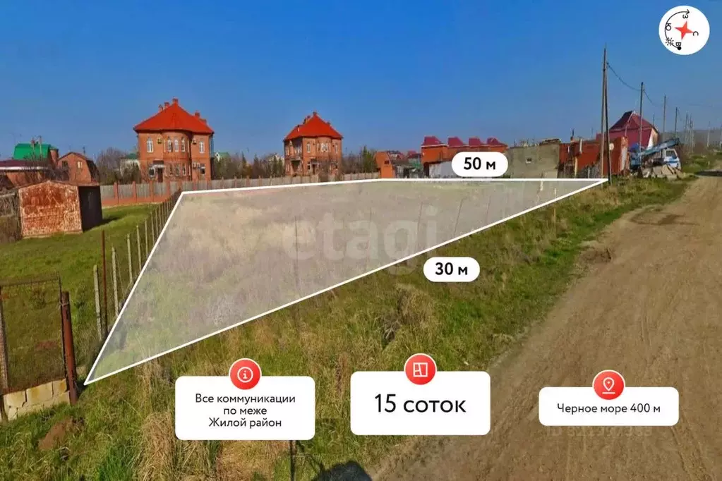 Участок в Краснодарский край, Темрюкский район, Таманское с/пос, пос. ... - Фото 1