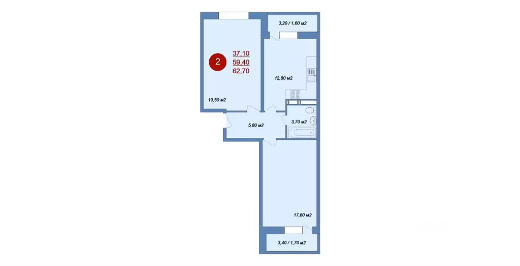 2-к кв. Московская область, Люберцы городской округ, д. Островцы, ... - Фото 1