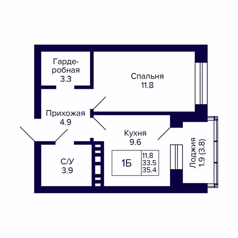 1-комнатная квартира: Новосибирск, 18-й Бронный переулок, 16 (35.4 м) - Фото 0