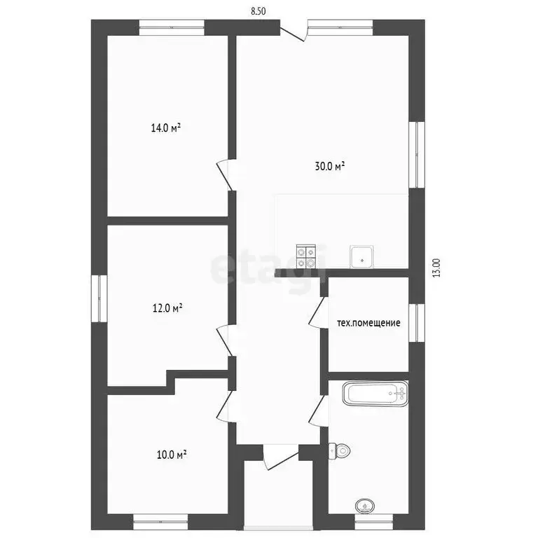 Дом в Тюмень, садовое товарищество Надежда (ВОИ), Вторая улица (90 м) - Фото 0