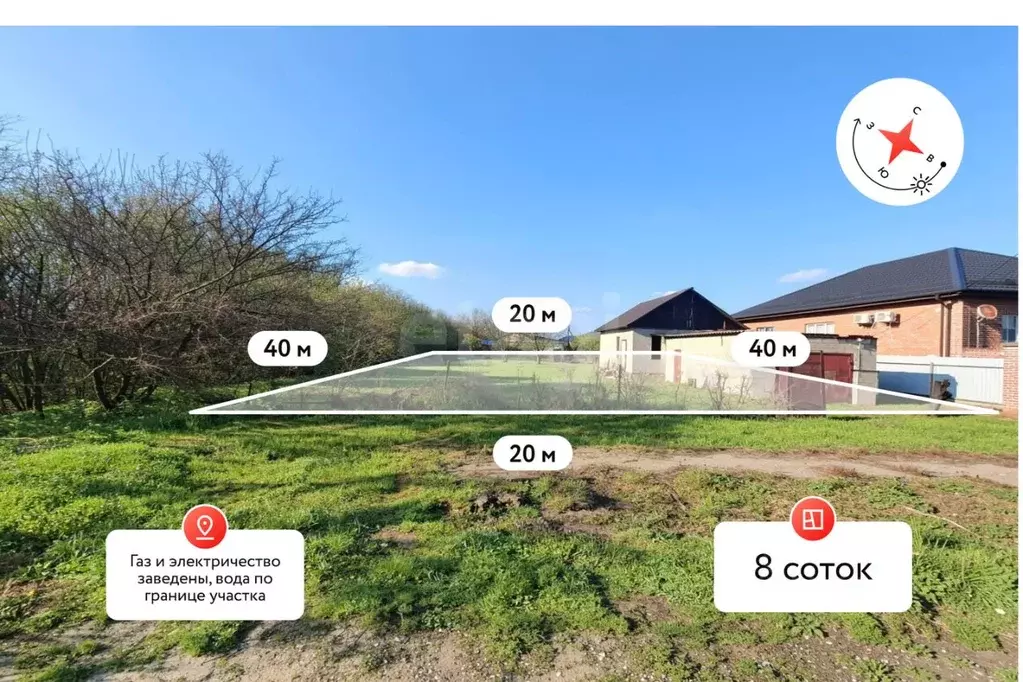 Участок в Краснодарский край, Славянск-на-Кубани Весенняя ул. (8.0 ... - Фото 1