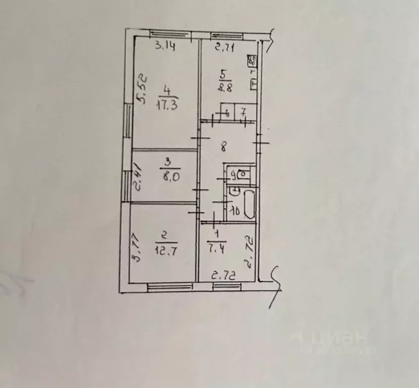 4-к кв. Вологодская область, Вологда Козленская ул., 84А (68.0 м) - Фото 0