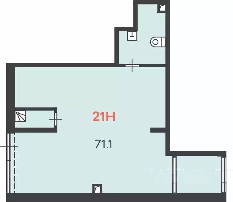Торговая площадь в Москва Электролитный проезд, 7А/1 (71 м) - Фото 1