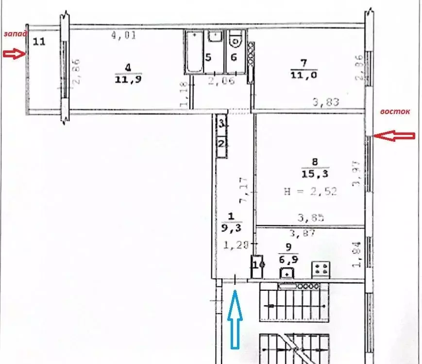 3-к кв. Свердловская область, Екатеринбург ул. Дагестанская, 2 (58.6 ... - Фото 1